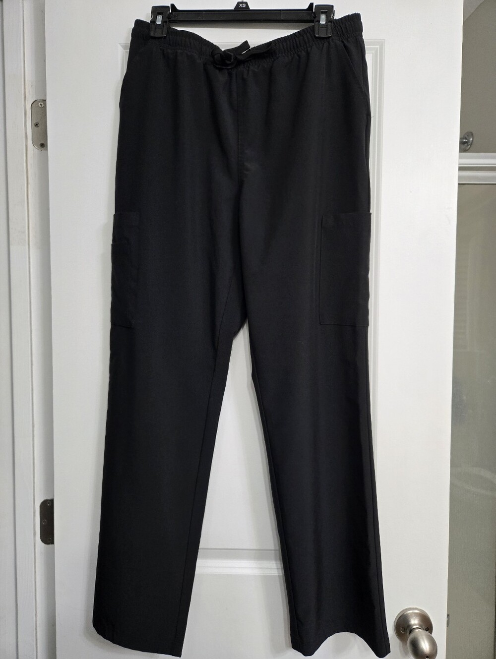 Black Elastic Waist Cargo Pants